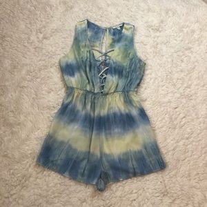 Illa Illa Tie Dye Deep V Romper